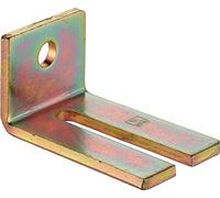 Angle Fixation Casque 104 WD double, jaune passivé, en acier, 1 pièce