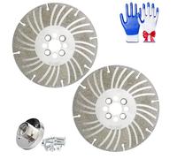 Angle Grinding Wheel - Electroplated Diamond 4½" / 5" / 6" Plus Series,Dual-Grit Turbo Thread Disc,High-Strength Alloy Blade for Metal, Stone,Concrete,Tile Cutting & Grinding (4 ½ ",2SET)