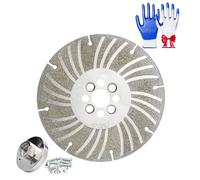 Angle Grinding Wheel - Electroplated Diamond 4½" / 5" / 6" Plus Series,Dual-Grit Turbo Thread Disc,High-Strength Alloy Blade for Metal, Stone,Concrete,Tile Cutting & Grinding (5",1SET)