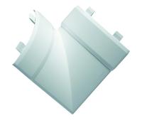 Angle intérieur plat pour moulure d'angle EK40040 H=40mm l=40mm Pure - HAGER EK4004059016