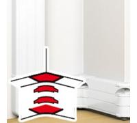 angle intérieur pour goulotte - 180 x 50 mm - blanc - legrand mosaic 075626