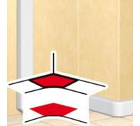 angle intérieur pour goulotte - 195 x 50 mm - blanc - legrand dlp 010602
