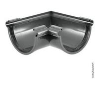 Angle mixte à joint pour gouttière demi-ronde développé 25 Tdl80a pvc G