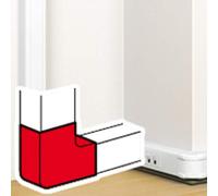 Angle plat 90° pour goulotte Mosaic 50x105mm - blanc