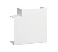 Angle plat blanc pour goulotte, H. 6.3 x P.4.5 cm