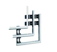 Angle plat pour BKIS épais 25mm double hauteur acier RAL 9016 Pure - HAGER BKIS251305D9016