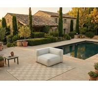 Angle pour canapé de jardin modulable GIULIA avec bâche de protection beige BOBOCHIC Beige
