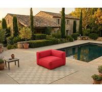 Angle pour canapé de jardin modulable GIULIA avec bâche de protection rouge BOBOCHIC Rouge