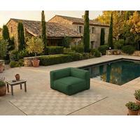 Angle pour canapé de jardin modulable GIULIA avec bâche de protection vert BOBOCHIC Vert