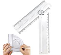 Angle Règle - conception de boussole, en saillie angle réglable | Règle de bras de coquille, angle d'artisanat de règle pour menuisier Mesurer l'outil parallèle Mesure