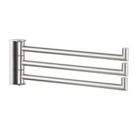 Angle Simple Porte-Serviettes pivotant 3 Barres, Nickel brossé, 25 cm