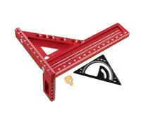 Angle Square, Carpenter Ruler, Multiangle Measuring Tool, Precision Marking Edge Portable Lightweight Alloy for Drafting, Woodworking, Carpentry Use, 7.87x5.51x0.79 Inches