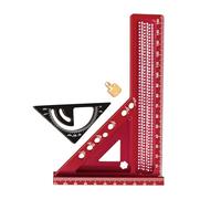 Angle Square, Carpenter Ruler Tool, Precision Marking Gauge, Multi-Angle Layout Guide, Portable Aluminum Body for Woodworking, Drafting, Carpentry Use, 7.87x5.51x0.79 inches