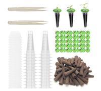 Anglecai Kit de 150 capsules de semences pour AeroGarden, accessoires de jardin hydroponique pour système de culture hydroponique, kit de culture avec 50 éponges de culture, 50 étiquettes de gouttes,