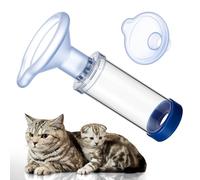 Anglechic Inhalateur pour chat avec 2 tailles de masques en silicone pour s'adapter à la plupart des chats, inhalateur de chambre pour donner des médicaments à votre animal de compagnie, aide le chat