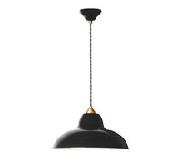 Anglepoise Original 1227 Brass Midi Wide Pendant Pendelleuchte, Jet Black
