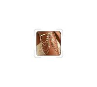 ANGLEQUEEN Bracelet de bras doré pour femme avec pampilles superposées et réglables - Style minimaliste - Pour l'été, la plage, Réglable, Alliage, Pas de pierre précieuse