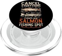 Angler Annuler Tout ce Que J'Ai trouvé Un Nouveau Spot de pêche au Saumon PopSockets PopGrip pour MagSafe