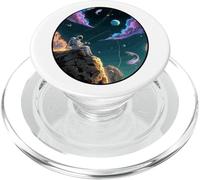 Angler Astronaute Space Fisherman Universe Alone Dream PopSockets PopGrip pour MagSafe