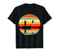 Angler with Sun and Fish for Men Women Children Fishing T-Shirt