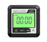 Angles numérique Inclinomètre électronique magnétique avec écran LCD Boîte de niveau de précision Jauge d'angle pour ingénierie de menuiserie ABS Rouge Noir Blanc (Noir)