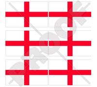 ANGLETERRE Anglais Drapeau St George's Cross Grande Bretagne Royaume-Uni, 40mm Vinyle Autocollants, x6 Stickers