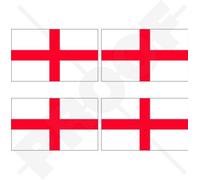 ANGLETERRE Anglais Drapeau St George's Cross Grande Bretagne Royaume-Uni, 50mm Vinyle Autocollants, x4 Stickers