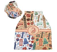 Angleterre Big Ben Housse de Canopée pour Poussette,Siège de Voiture pour Bébé Dais Siège Auto Couverture D'Allaitement Pare-Soleil Respirant Extensible pour Bébé