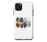 Angleterre Bus Rouges et Thamses - Vacances Londres Coque pour iPhone 11 Pro Max