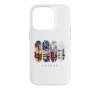 Angleterre Bus Rouges et Thamses - Vacances Londres Coque pour iPhone 14 Pro