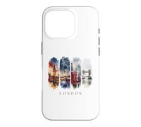 Angleterre Bus Rouges et Thamses - Vacances Londres Coque pour iPhone 16 Pro