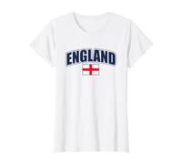 Angleterre Drapeau Anglais T-Shirt Graphique avec Valeur, Femme, Blanc, XL