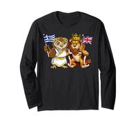 Angleterre Drapeau Grèce Royaume-Uni Origines grecques Manche Longue