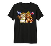 Angleterre Drapeau Grèce Royaume-Uni Origines grecques T-Shirt Haut de Gamme