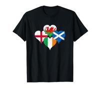 Angleterre Irlande Ecosse Pays de Galles Drapeaux Rugby T-Shirt Graphique avec Valeur