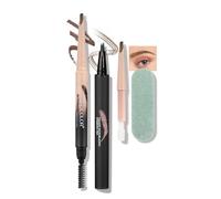 Anglicolor Crayon Sourcil Set - Sourcils Rapides En 3 Minutes,Goupillon Sourcil Remplissage Express,Crayon Sourcils Microblading Avec Recharge,Combiné Pour Un Meilleur Résultat (02 Mocha Set)