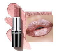 Anglicolor Métallique Briller Rouge A Levre Rose,Rouge A Levres Pailleté À Haut Pigment Sculpted Craft,Rouge À Levre Texture Crémeuse,Rouge À Lèvres Longue Tenue Hydratante (#07 PURE ENVY, 4g)