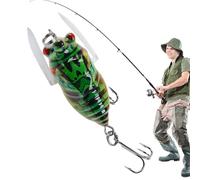 Angling Baits - Bass Lure, 7.3cm Strike Swimmers for Freshwater Fishing, Cicada Swimbaits with Realistic Action, Sport Gear, Fish Decoys for Lake Hunting and Stream Catching