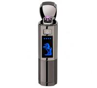 AngLink Briquet Électrique Cadeau - Rechargeable USB Briquets Electrique Tempete Double Arc avec Indicateur Puissance Idée Cadeaux de Saint Valentin Noël Anniversaire pour Femme Papa Pere