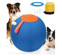 AngloCrate Balle géante pour chiens de 2026 épaisse et apaisante - Balle de troupeau gonflable durable et résistante aux déchirures avec housse de poignée robuste et pompe de gonflage (C, 55 cm)