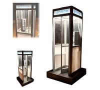AngloCrate Lampe de cabine téléphonique rétro vintage avec LED chaude, veilleuse décorative pour chambre à coucher et bureau, cadeau rétro unique pour décoration d'intérieur