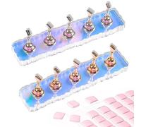 ANGNYA Aurora Lot de 2 supports à ongles pour peinture à ongles à presser avec 96 pièces de mastic adhésif réutilisable pour la pratique des ongles, outils magnétiques pour la maison et les salons