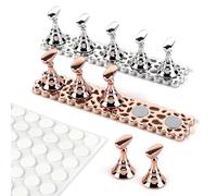ANGNYA Lot de 2 supports à ongles pour presser, support à ongles à magnétisme puissant pour peindre les ongles avec 200 onglets adhésifs, présentoir à ongles et support d'entraînement pour la maison