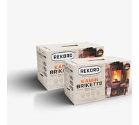 ANGO Briquettes de lignite Record 2 x 10 kg briquettes de cheminée, briquettes de charbon, charbon, four, faisceau, cheminée, briquettes chauffantes, Noir, 18, (10kg02)