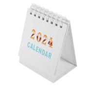 Angoily 1 Calendrier de bureau 2024 plan de travail plan travail calendar numérique chevalet de bureau mensuel tableau calendrier de style simple mini calendrier de bureau Papier blanche
