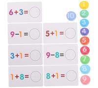 Angoily 1 Ensemble Carte de Fonctionnement numéro Cartes Flash mathématiques Jouets d'apprentissage en mathématiques éléments d'apprentissage des mathématiques Papier