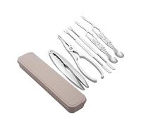 Angoily 1 Ensemble D'outils De Pince De Crabe Craquelins Et Pics Aux Fruits De Mer Outil Dépluchage De Crabe Outils pour Manger du Crabe Crevette Machine à Éplucher Noix Acier Inoxydable