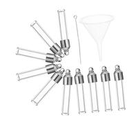Angoily 1 Ensemble Pendentif Bouteille En Verre Pendaison Mini Souhait Pots Petit Décoratif Mince Bocaux En Verre Pot Mignon Minuscules Bouteilles En Verre Conteneurs De Stockage Métal