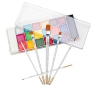 Angoily 1 Ensemble pigment de maquillage du visage peinture UV body painting approvisionnement festival pinceau de maquillage pigment de fête pigment du visage maquillage de fan de foot