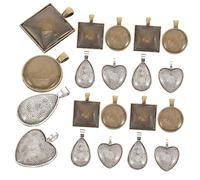 Angoily 1 Ensemble Set Supports Alliage pour Pendentifs Photo Trays à Motif Unique pour Fabrication de Bijoux Diy Accessoires Créatifs